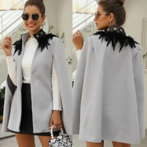 Classy Chic Gray Jacket Various Sizes - Picture 5 of 5